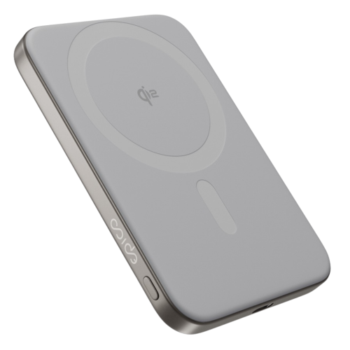 C&C Qi2 Aluminium Mag+ Power Bank 5 000 mAh - Titanium