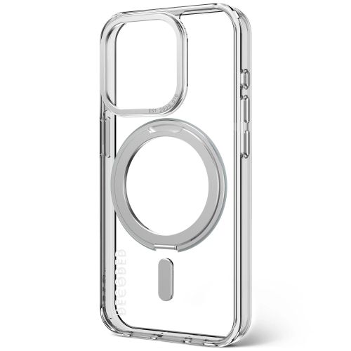 Decoded Recycled Plastic Loop Stand Back Cover for iPhone 15 Pro - Silver