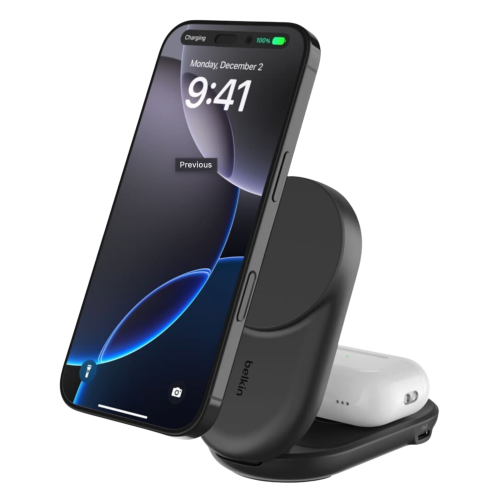 Belkin UltraCharge 25W Qi2 2in1 Magnetic Charger Plus USB-C - Black