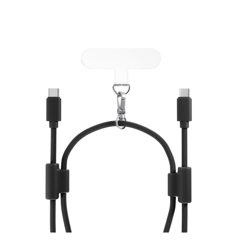 Epico Phone Lanyard With USB-C To USB-C Cable - Black
