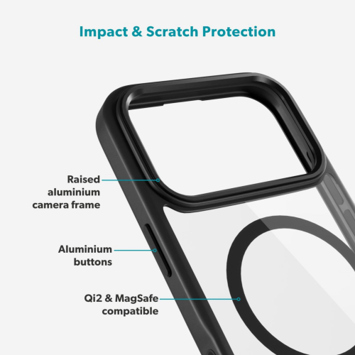 Epico Hero Pro Mag+ Case for iPhone 17 Pro Max - Clear/Black