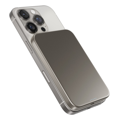 C&C Qi2 Aluminium Mag+ Power Bank 5 000 mAh - Titanium