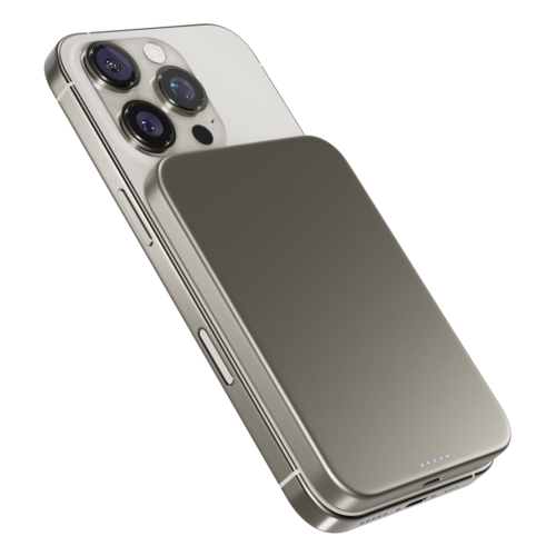 Epico Qi2 Aluminium Mag+ Power Bank 5 000 mAh - Titanium