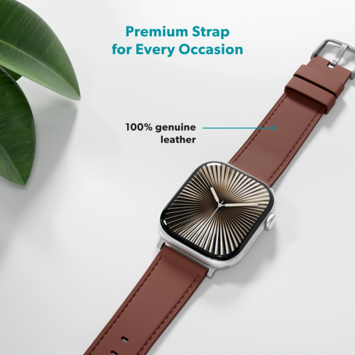 Epico Leather Band for Apple Watch (44-49mm) - Brown