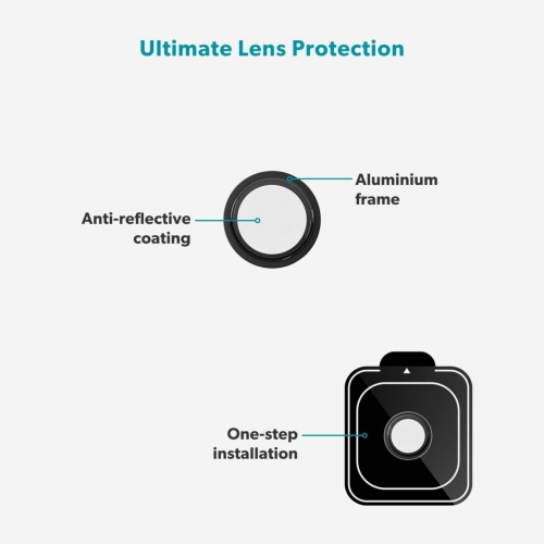 Epico Aluminium Camera Lens Protectors for iPhone Air - Black