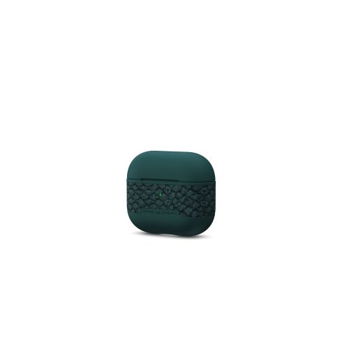 Njord Salmon Leather Cover for Airpods 3rd Gen - Dark Green