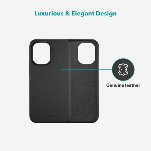 Epico Leather Mag+ Case for iPhone 17 - Black