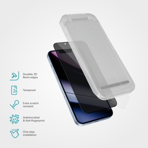 Epico Privacy Glass for iPhone 17 & 16 Pro (with Applicator)