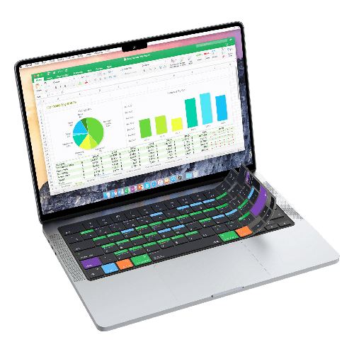 JCPal Silicone Keyboard Protection - Excel Shortcuts