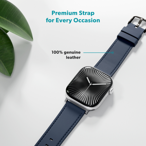 Epico Leather Band for Apple Watch (44-49mm) - Blue