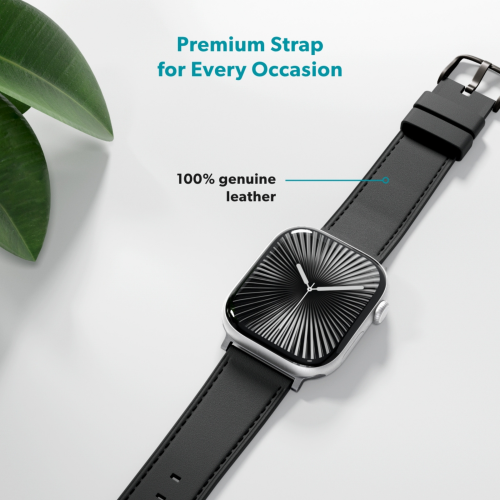 Epico Leather Band for Apple Watch (40-42mm) - Black