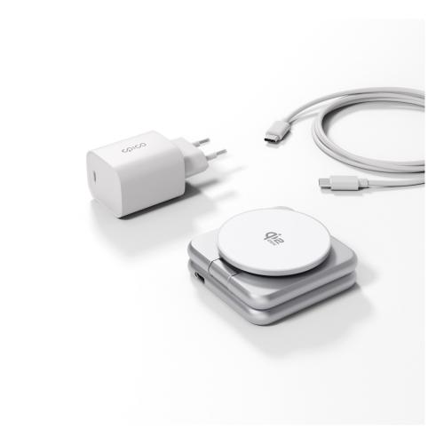 Epico 3in1 Mag+ Foldable Qi2 25W Wireless Charger - Silver