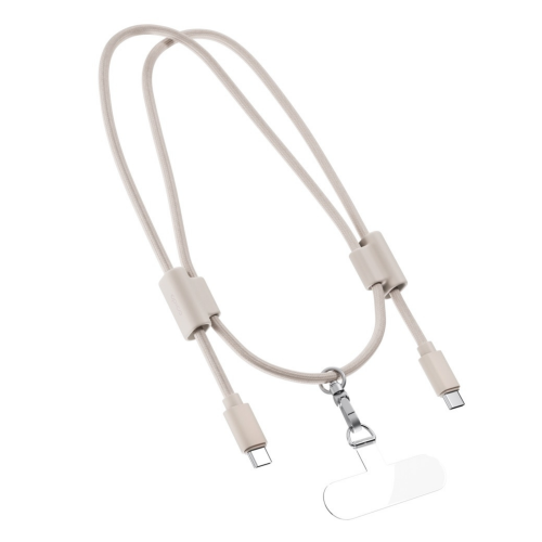 Epico Phone Lanyard With USB-C To USB-C Cable - Beige