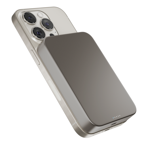 Epico Qi2 Aluminium Mag+ Power Bank 10 000 mAh - Titanium