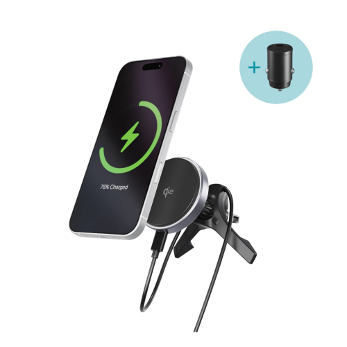 Epico Ultradrive Qi2 Alu Mag+ Wireless Car Charger Ed70 - Black