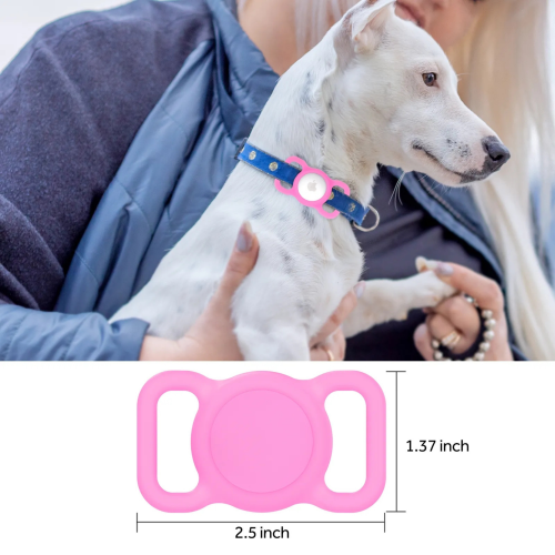 OFKOZ Collar Airtag Holder for pets - Pink