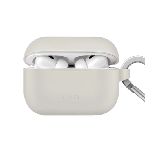 UNIQ Silicone Cover w/ Hook for Airpods Pro 2 - Chalk Grey