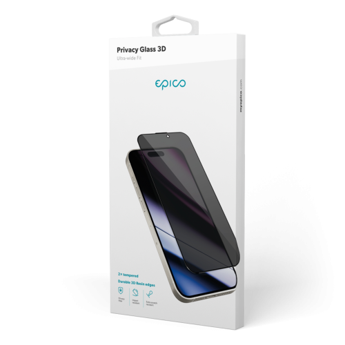 Epico Privacy Glass 3D for iPhone 15 / 16