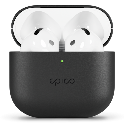 Epico Leather Cover for Airpods 4 - Black