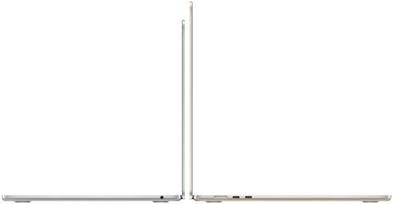 Avatud MacBook Airi 13″ ja 15″ mudel